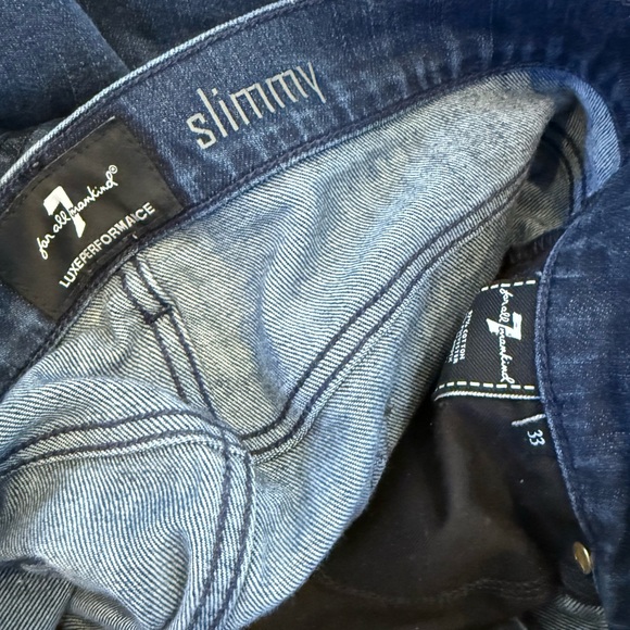 7 for all Mankind Men’s Luxe Performance Slimmy Denim Jeans - Picture 3 of 3